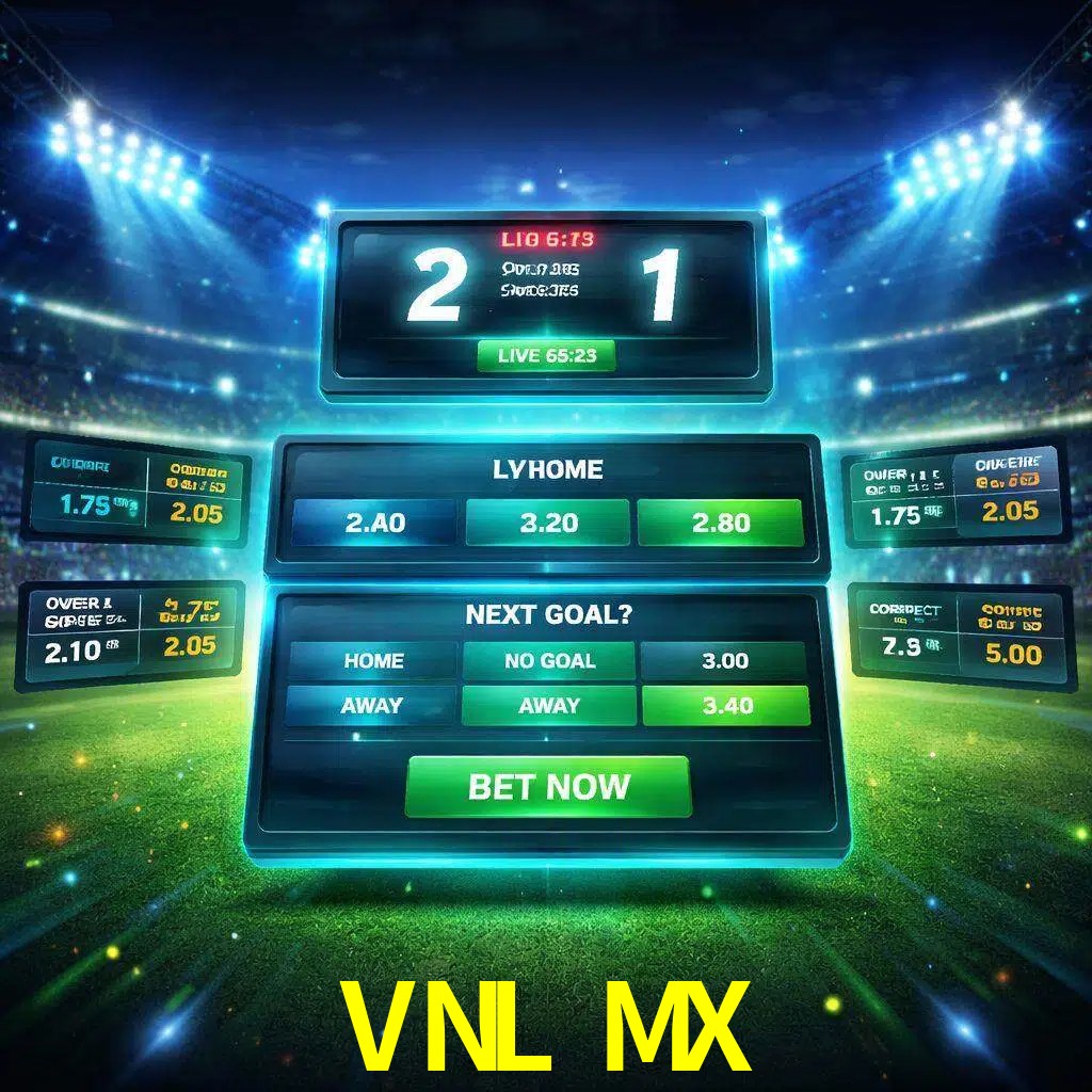 Vista de apuestas en vivo VNL MX durante un partido en curso