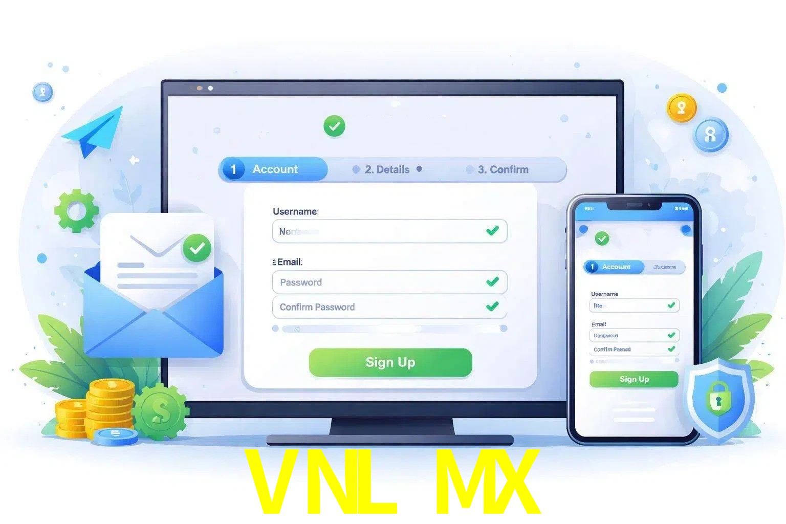 Registro de nuevo usuario y configuración de cuenta VNL MX